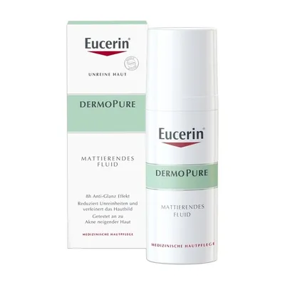 Eucerin DermoPure, Mattierendes Fluid, unreine Haut (Krem-fluid matujący, do skóry ze skłonnością do trądziku)
