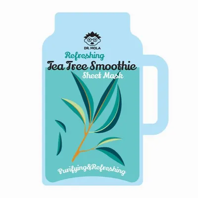 Dr. Mola Refreshing Tea Tree Smoothie Sheet Mask (Maseczka na płachcie Oczyszczająco-wygładzająca)