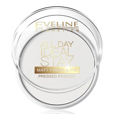 Eveline Cosmetics All Day Ideal Stay, Matt Finish & Fix Pressed Powder (Matująco-utrwalający puder do twarzy)
