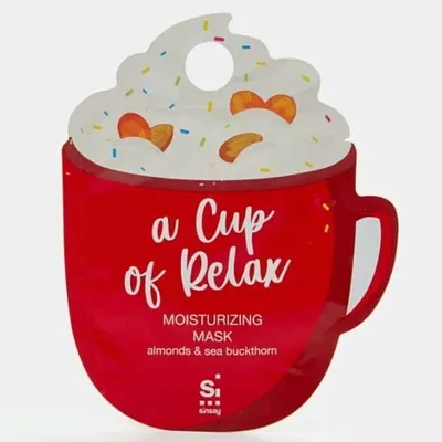 Sinsay A Cup of Relax, Almonds & Sea Buckthorn Moisturizing Mask (Maska do twarzy)