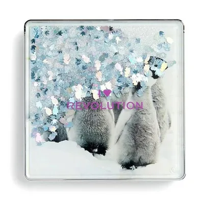 I Heart Revolution Snow Globe, Penguin Eyeshadow Palette (Paleta 9 cieni  do powiek)