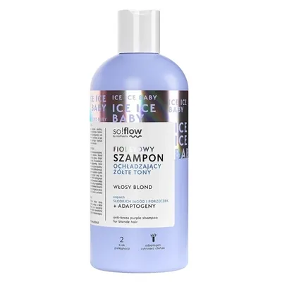 so!flow Ice Ice Baby, Fioletowy szampon do włosów ochładzający żółte tony