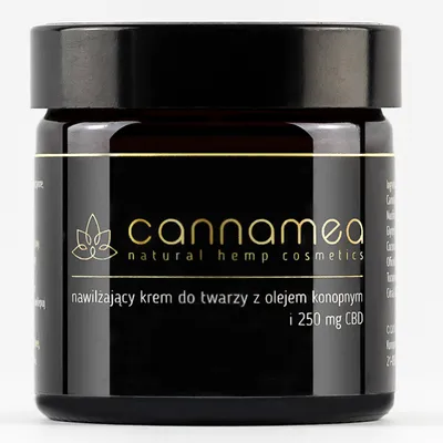 Cannamea Natural Hemp Cosmetics Nawilżający krem do twarzy z olejem konopnym i 250 mg CBD