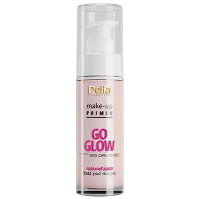 Delia Go Glow, Baza pod makijaż różowa rozświetlająca