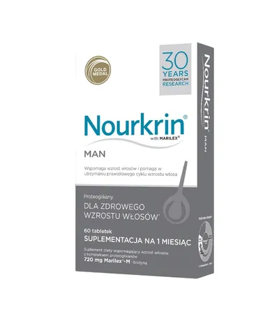 Nourkrin Nourkrin, Man, for Hair Growth and Presorvation (Suplement diety)