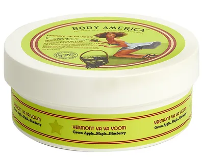 Body America Vermont Va Va Voom, Green Apple, Maple, & Blueberry Body Butter (Masło do ciała o zapachu zielonego jabłka, klonu i borówki amerykańskie)
