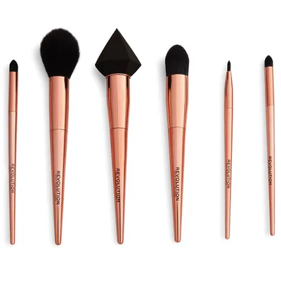 Revolution Beauty (Makeup Revolution) Reloaded Rose Gold, Brush Set (Zestaw pędzli do makijażu)