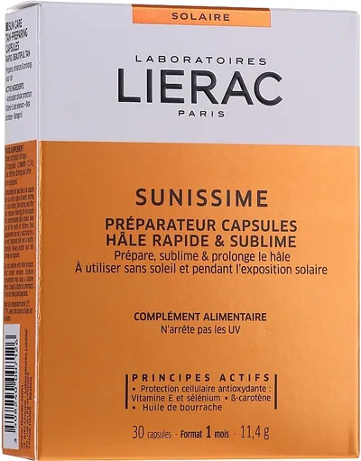 Lierac Sunissime Preparateur Capsules Hale Rapide & Sublime (Kapsułki przygotowujące do opalania)