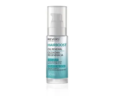 Revers Cosmetics Hairboost, Oil Renewal, Hair Serum For Damaged Hair with Coconut Oil (Serum do włosów zniszczonych z olejkiem kokosowym)