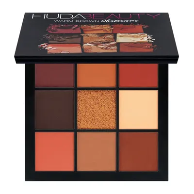 Huda Beauty Warm Brown Obsessions, Eyeshadow Palette (Paleta 9 cieni do oczu)