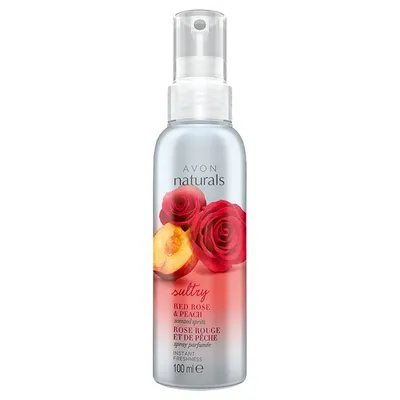 Avon Naturals, Red Rose & Peach, Scented Spritz (Mgiełka zapachowa do ciała `Róża i brzoskwinia`)