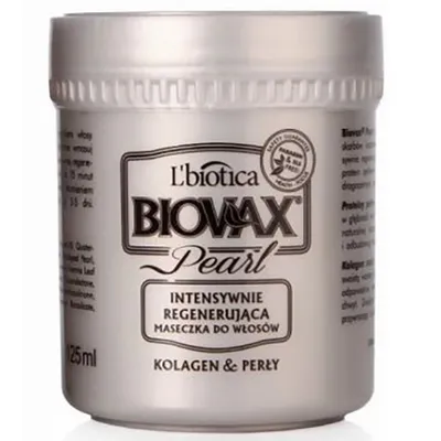 L'biotica Biovax Pearl, Intensywnie regenerująca maseczka do włosów