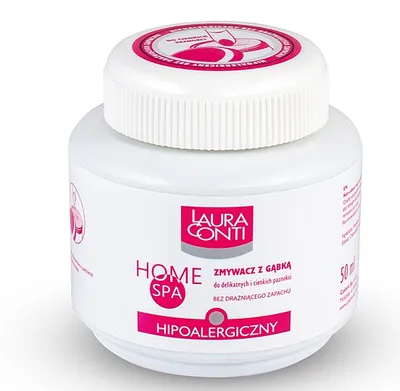 Laura Conti Home Spa, Bezzapachowy zmywacz z gąbką hipoalergiczny