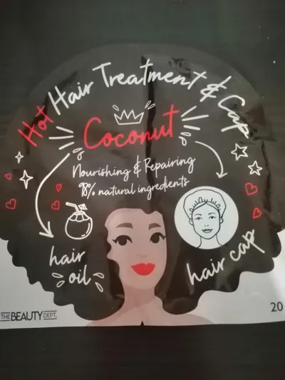 The Beauty Dept. Coconut Hot Hair Treatment & Cap (Zabieg na włosy z olejem kokosowym i czepkiem)