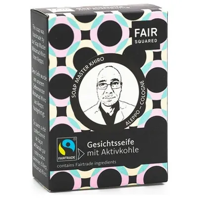 Fair Squared Black Facial Soap (Czarne mydło do mycia twarzy z węglem aktywnym)