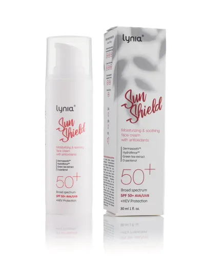 Lynia SunShield SPF 50+ Moisturizing & Soothing Face Cream with Antioxidants (Nawilżająco-łagodzący krem ochronny z antyoksydantami)