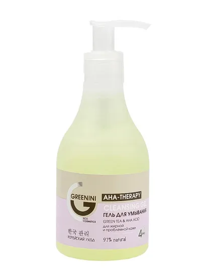 Greenini AHA Therapy, Cleansing Gel (Oczyszczający żel do mycia twarzy i demakijażu)