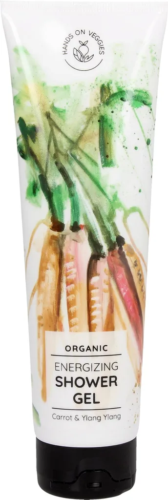 Hands On Veggies Organic Energizing Shower Gel Carrot & Coconut (Odświeżający, roślinny żel pod prysznic `Marchew i kokos`)