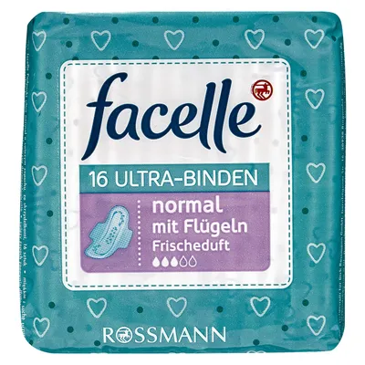 Facelle Ultra-Binden Normal mit Flugeln Frischeduft (Podpaski higieniczne ze skrzydełkami o świeżym zapachu)