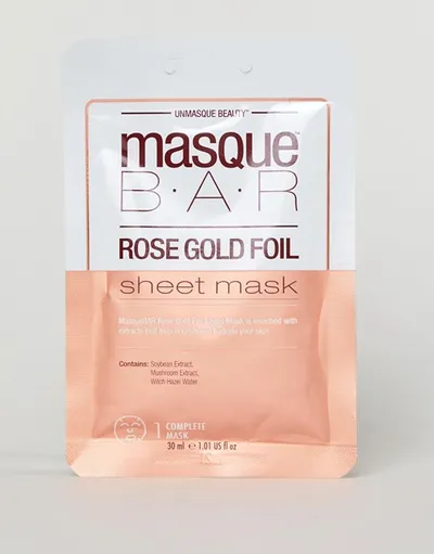 Masque Bar Rose Gold Foil Sheet Mask (Nawilżająca maska w płachcie z folii w kolorze różowego złota)