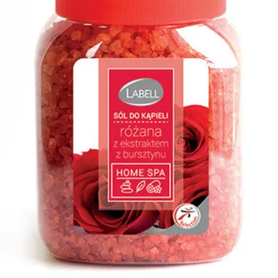 Labell Home Spa, Sól do kąpieli różana z bursztynem