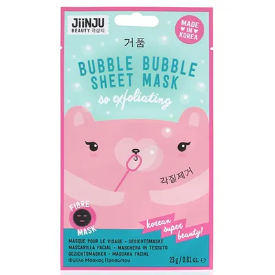 JiiNJU Beauty Bubble Bubble Sheet Mask So Exfoliating (Bąbelkowa złuszczająca maseczka w płachcie)