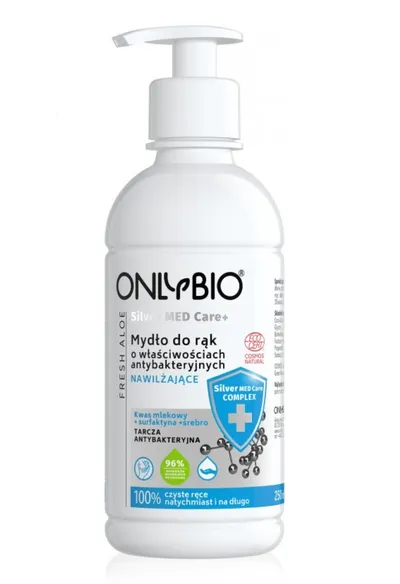 OnlyBio Silver Med Care+, Mydło i właściwościach antybakteryjnych nawilżające