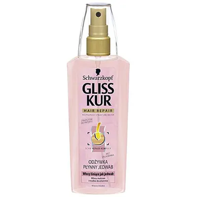 Schwarzkopf Gliss Kur Liquid Silk Gloss, Odżywka bez spłukiwania do włosów matowych i trudnych do ułożenia `Płynny Jedwab`