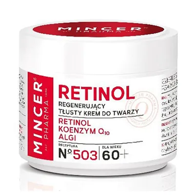 Mincer Pharma Retinol, Regenerujący tłusty krem do twarzy 60+ No. 503