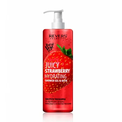 Revers Cosmetics Juicy Strawberry Hydrating Shower Gel & Bath (Nawilżający żel pod prysznic i do kąpieli `Soczysta truskawka`)