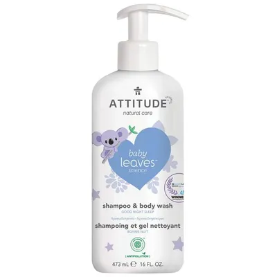 Attitude Baby Leaves, 2-In-1 Shampoo and Body Wash Almond Milk (Szampon i żel do mycia ciała `Mleczko migdałowe`)