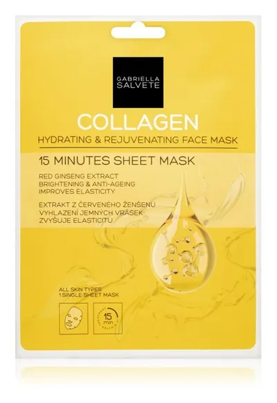 Gabriella Salvete Face Mask Collagen (Maseczka płócienna dla efektu rozjaśnienia i wygładzenia skóry)