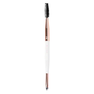 Brushworks White & Gold Brow Duo Brush (Dwustronny pędzel do brwi)
