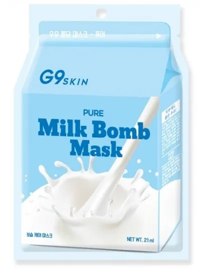 G9Skin Milk Bomb Mask Pure (Mleczna nawilżająca maska do twarzy w płachcie)