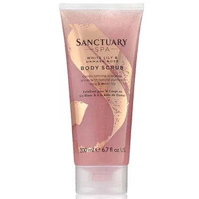 The Sanctuary White Lily and Damask Rose, Body Scrub (Peeling do ciała `Biała lilia i róża`)