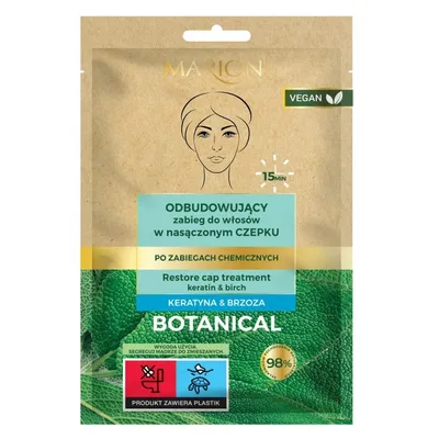 Marion Botanical, Odbudowujący zabieg w nasączonym czepku `Keratyna & brzoza`
