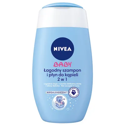Nivea Baby, Łagodny szampon i płyn do kąpieli 2 w 1 (nowa wersja)