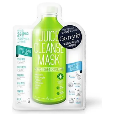 Ariul Juice Cleanse Mask Spearmint & Green Apple (Oczyszczająca maska do twarzy `Mięta i zielone jabłko`)