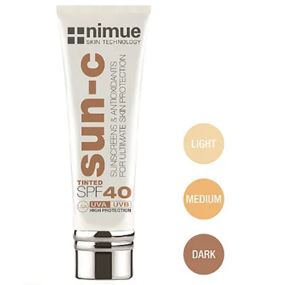 Nimue Sun-C, Tinted SPF 40 (Barwiony krem ochronny z filtrem)