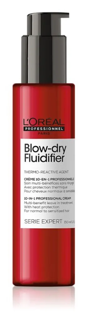L'Oreal Professionnel Serie Expert, Blow-dry Fluidifier, 10-in-1 Professional Cream (Krem odżywczy i termoochronny do naturalnego utrwalenia)