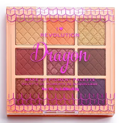 I Heart Revolution Fantasy Makeup, Pigment Palette Dragon (Paleta 9 cieni do powiek)