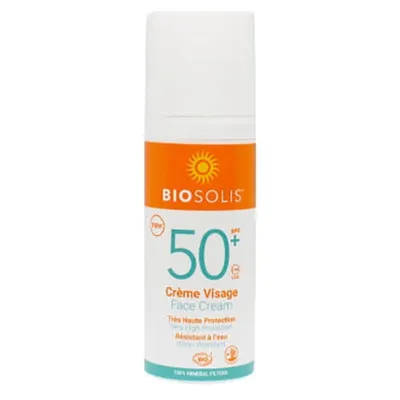Biosolis Creme Visage SPF 50+ (Krem do twarzy z filtrem przeciwsłonecznym SPF 50+)