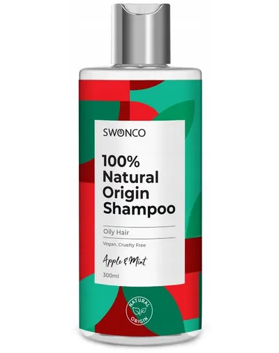 Swonco 100% Natural Origin Shampoo Oily Hair Apple & Mint (Prebiotyczny szampon do włosów przetłuszczających się `Jabłko i Mięta`)