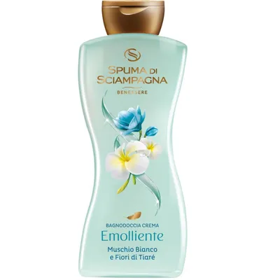 Spuma di Sciampagana Bagnodoccia Crema Muschio Bianco e Fiori di Tiare (Kremowy płyn do kąpieli `Białe piżmo i kwiat Tiare`)