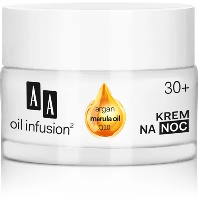 AA Oil Infusion 30+ , Krem na noc 'Odżywienie + wygładzenie zmarszczek'