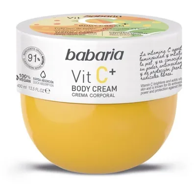 Babaria Natural Cosmetics Body Cream, Vit C+ (Krem do ciała z witaminą C)