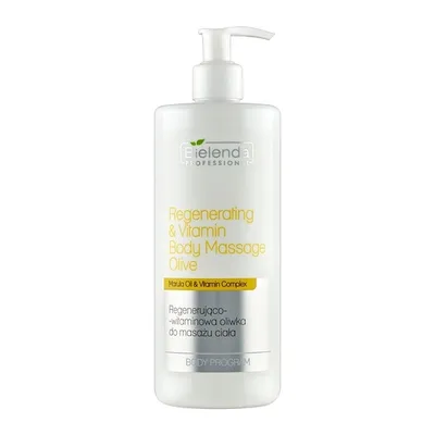Bielenda Professional Body Program, Marula Oil & Vitamin Complex, Regenerating & Vitamin Olive Body Massage (Regenerująco-witaminowa oliwka do masażu ciała)