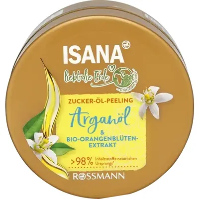 Isana Liebt die Erde, Zucker-Öl-Peeling Arganöl (Peeling do ciała)