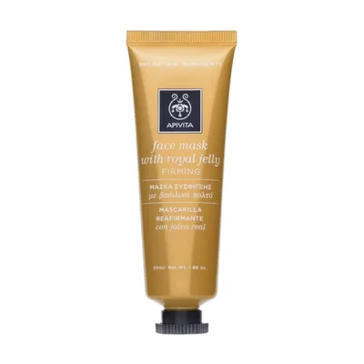 Apivita Firmeza Gold, Firming Face Mask with Royal Jelly (Odżywcza maska do twarzy  z mleczkiem pszczelim)