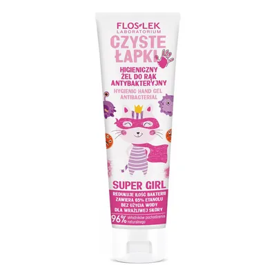 Floslek Czyste Łapki, Higieniczny żel do rąk antybakteryjny `Super Girl`